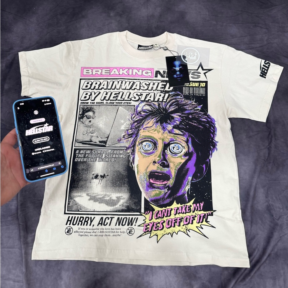 Authentic Hellstar T Shirt with NFC chip